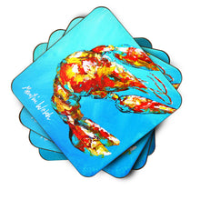 Load image into Gallery viewer, Crawfish Baby Craw Coasters - Set of 4 Lightweight Foam, Absorbent Drink Coasters