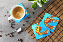 Load image into Gallery viewer, Crawfish Baby Craw Coasters - Set of 4 Lightweight Foam, Absorbent Drink Coasters