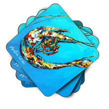 Load image into Gallery viewer, Shrimp Baby Shrimp Coasters - Set of 4 Lightweight Foam, Absorbent Drink Coasters