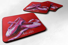 Load image into Gallery viewer, Ballet Pair of Ballet Shoes Coasters - Set of 4 Lightweight Foam, Absorbent Drink Coasters