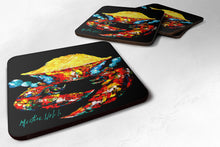 Load image into Gallery viewer, Crab Black Gold Coasters - Set of 4 Lightweight Foam, Absorbent Drink Coasters