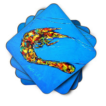 Load image into Gallery viewer, Shrimp Felix Coasters - Set of 4 Lightweight Foam, Absorbent Drink Coasters