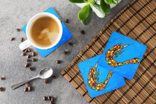 Load image into Gallery viewer, Shrimp Felix Coasters - Set of 4 Lightweight Foam, Absorbent Drink Coasters