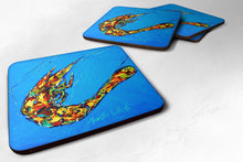 Load image into Gallery viewer, Shrimp Felix Coasters - Set of 4 Lightweight Foam, Absorbent Drink Coasters