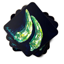 Load image into Gallery viewer, Vegetables - Okra Gumbo Time Coasters - Set of 4 Lightweight Foam, Absorbent Drink Coasters
