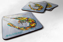 Load image into Gallery viewer, Shrimp Iced Shrimp Coasters - Set of 4 Lightweight Foam, Absorbent Drink Coasters