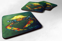 Load image into Gallery viewer, Crab Little Green Coasters - Set of 4 Lightweight Foam, Absorbent Drink Coasters