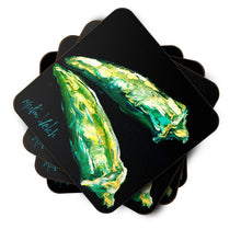 Load image into Gallery viewer, Vegetables - Okra Gumbo Coasters - Set of 4 Lightweight Foam, Absorbent Drink Coasters