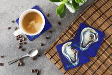 Load image into Gallery viewer, Oyster One Shell Coasters - Set of 4 Lightweight Foam, Absorbent Drink Coasters