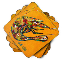 Load image into Gallery viewer, Shrimp Remy Coasters - Set of 4 Lightweight Foam, Absorbent Drink Coasters