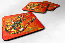 Load image into Gallery viewer, Shrimp Rusty Nail Coasters - Set of 4 Lightweight Foam, Absorbent Drink Coasters