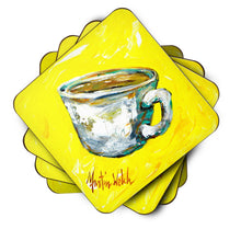 Load image into Gallery viewer, Coffee Second Cup Coasters - Set of 4 Lightweight Foam, Absorbent Drink Coasters