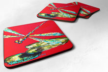 Load image into Gallery viewer, Insect - Dragonfly Shoo-Fly Coasters - Set of 4 Lightweight Foam, Absorbent Drink Coasters