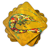 Load image into Gallery viewer, Shrimp Shrimp &amp; Hot Mustard Coasters - Set of 4 Lightweight Foam, Absorbent Drink Coasters