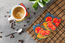 Load image into Gallery viewer, Vegetables - Tomato Slice It Up Coasters - Set of 4 Lightweight Foam, Absorbent Drink Coasters