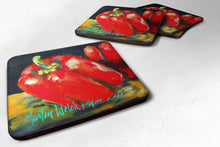 Load image into Gallery viewer, Vegetables - Bell Pepper Two Bells Coasters - Set of 4 Lightweight Foam, Absorbent Drink Coasters