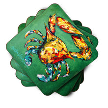 Load image into Gallery viewer, Crab Two Snaps Coasters - Set of 4 Lightweight Foam, Absorbent Drink Coasters
