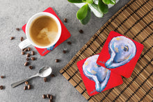 Load image into Gallery viewer, Oyster Wiggle My Shell Coasters - Set of 4 Lightweight Foam, Absorbent Drink Coasters