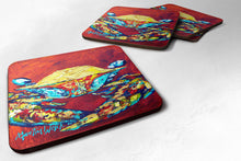 Load image into Gallery viewer, Crab Wrinkles Coasters - Set of 4 Lightweight Foam, Absorbent Drink Coasters