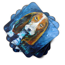 Load image into Gallery viewer, Dog - Basset Hound You talkin' 'bout me Coasters - Set of 4 Lightweight Foam, Absorbent Drink Coasters