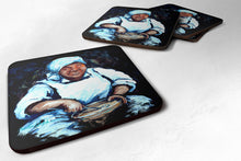 Load image into Gallery viewer, Hot Water Cornbread Cooking Coasters - Set of 4 Lightweight Foam, Absorbent Drink Coasters