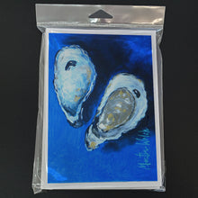 Load image into Gallery viewer, Oysters Seafood Four Greeting Cards - Blank Note Cards – 8-Pack of Artist-Designed Cards with Envelopes