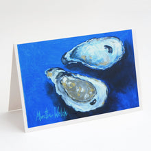 Load image into Gallery viewer, Oysters Seafood Four Greeting Cards - Blank Note Cards – 8-Pack of Artist-Designed Cards with Envelopes