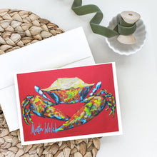 Load image into Gallery viewer, Crab Seafood One Greeting Cards - Blank Note Cards – 8-Pack of Artist-Designed Cards with Envelopes