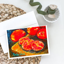 Load image into Gallery viewer, Vegetables - Tomatoes Slice It Up Greeting Cards - Blank Note Cards – 8-Pack of Artist-Designed Cards with Envelopes