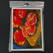 Load image into Gallery viewer, Vegetables - Tomatoes Slice It Up Greeting Cards - Blank Note Cards – 8-Pack of Artist-Designed Cards with Envelopes