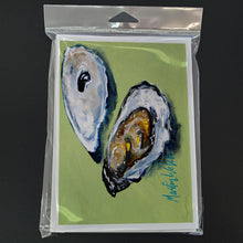 Load image into Gallery viewer, Oysters Two Shells Greeting Cards - Blank Note Cards – 8-Pack of Artist-Designed Cards with Envelopes