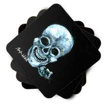 Load image into Gallery viewer, Ekk A Meece Skull and Mouse Coasters - Set of 4 Lightweight Foam, Absorbent Drink Coasters