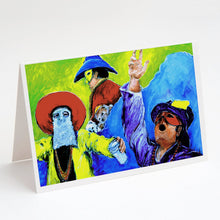 Load image into Gallery viewer, Mardi Gras Greeting Cards - Blank Note Cards – 8-Pack of Artist-Designed Cards with Envelopes