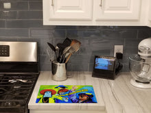 Load image into Gallery viewer, Mardi Gras Throw me something mister Glass Cutting Boards – Durable, Decorative Kitchen Art Large