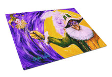 Load image into Gallery viewer, Mardi Gras Hey Mister Glass Cutting Boards – Durable, Decorative Kitchen Art Large