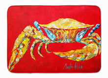 Load image into Gallery viewer, Crab Blue on Red, Sr Machine Washable Memory Foam Mat MW1116RUG