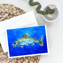 Load image into Gallery viewer, Fish Headed Downstream Greeting Cards - Blank Note Cards – 8-Pack of Artist-Designed Cards with Envelopes