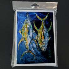Load image into Gallery viewer, Fish - Tuna Tuna Blue Greeting Cards - Blank Note Cards – 8-Pack of Artist-Designed Cards with Envelopes