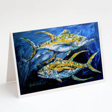 Load image into Gallery viewer, Fish - Tuna Tuna Blue Greeting Cards - Blank Note Cards – 8-Pack of Artist-Designed Cards with Envelopes
