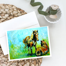 Load image into Gallery viewer, Horse Grazin Greeting Cards - Blank Note Cards – 8-Pack of Artist-Designed Cards with Envelopes