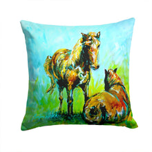 Load image into Gallery viewer, Horse Grazin Canvas Throw Pillow - 14x14 Decorative Pillow – Art for Your Home &amp; Patio MW1126PW1414