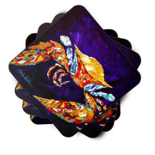 Load image into Gallery viewer, Crab The Right Stuff Coasters - Set of 4 Lightweight Foam, Absorbent Drink Coasters