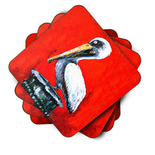 Load image into Gallery viewer, Bird - Pelican Red Dawn Coasters - Set of 4 Lightweight Foam, Absorbent Drink Coasters