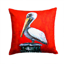 Load image into Gallery viewer, Bird - Pelican Red Dawn Canvas Throw Pillow - 14x14 Decorative Pillow – Art for Your Home &amp; Patio MW1133PW1414