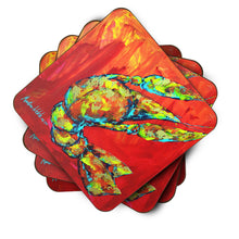 Load image into Gallery viewer, Crawfish Hot Craw Coasters - Set of 4 Lightweight Foam, Absorbent Drink Coasters
