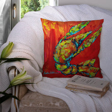 Load image into Gallery viewer, Crawfish Hot Craw Canvas Throw Pillow - 14x14 Decorative Pillow – Art for Your Home &amp; Patio MW1134PW1414