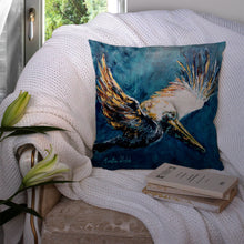 Load image into Gallery viewer, Pelican Go For It Canvas Throw Pillow - 14x14 Decorative Pillow – Art for Your Home &amp; Patio MW1135PW1414