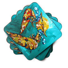 Load image into Gallery viewer, Crab Beam of Light Coasters - Set of 4 Lightweight Foam, Absorbent Drink Coasters