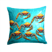 Load image into Gallery viewer, Crab Lotta Crabs Canvas Throw Pillow - 14x14 Decorative Pillow – Art for Your Home &amp; Patio MW1140PW1414