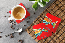 Load image into Gallery viewer, Fish - Red Fish Alphonzo Tail Coasters - Set of 4 Lightweight Foam, Absorbent Drink Coasters